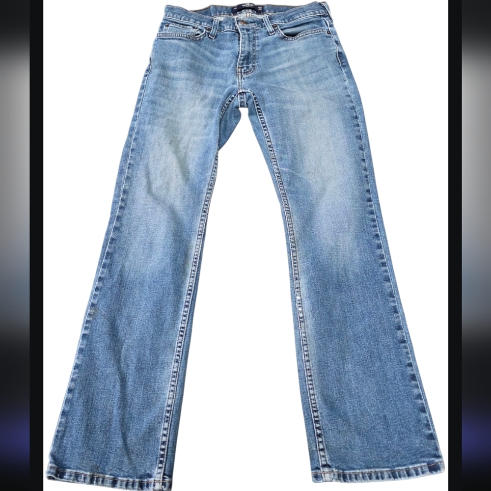 Hollister Women's Boot Cut Jeans in Light Blue